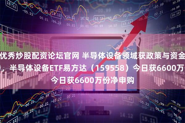 优秀炒股配资论坛官网 半导体设备领域获政策与资金持续加持，半导体设备ETF易方达（159558）今日获6600万份净申购